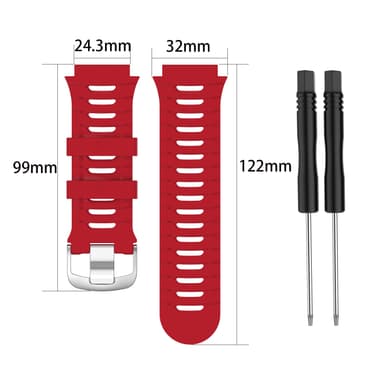 Klockarmband silikon Röd Garmin 920XT