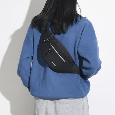 Stänksäker midjeväska crossbody väska Svart