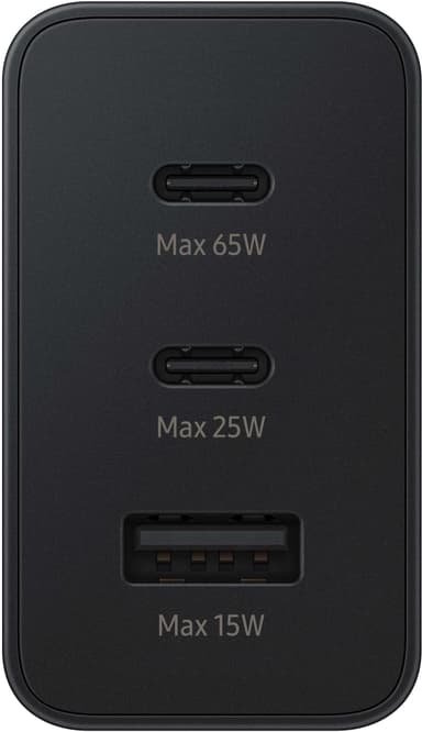 Samsung Trio strömadapter USB-C/USB-A (65W)