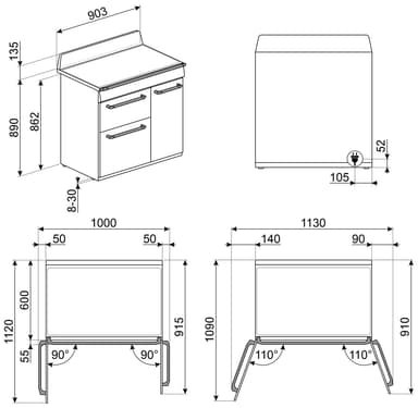 Smeg spis TR93IGR2