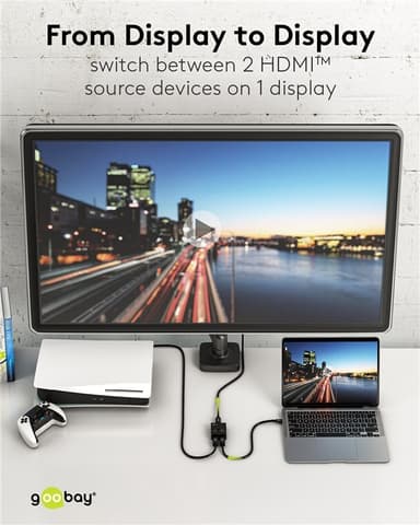 Manuell HDMI™-omkopplare 2 till 1 (4K   30 Hz)