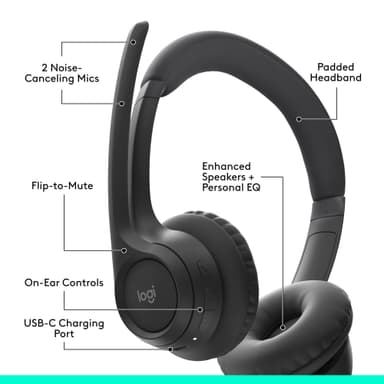 Logitech Zone 300 trådlöst headset (grafit)