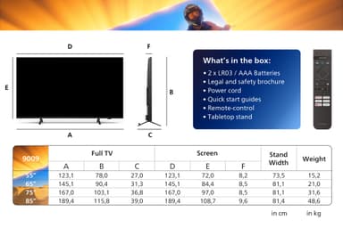 Philips 85” The Xtra PML9009 4K QD MINI-LED Ambilight Smart TV (2024)