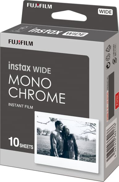 Fujifilm Instax Wide Monochrome snabbfilm (10-pack)