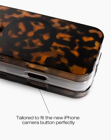 Clear Case iPhone 16 Golden Hearts