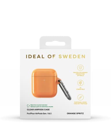 Clear AirPods Case Gen1/2 Orange Spritz