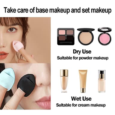 Finger Puff Makeup Svampar 10-pack Rosa