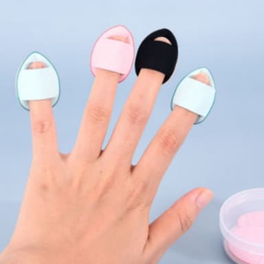 Finger Puff Makeup Svampar 10-pack Rosa