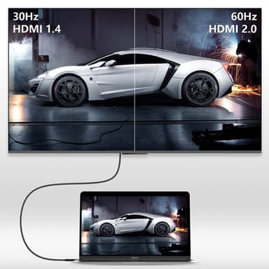 4K 60Hz Adapterkabel USB C till HDMI-Kabelkonverterare Svart 200 x 0.9