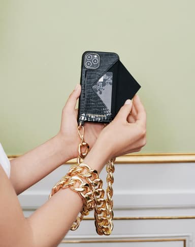 Necklace Case iPhone 12 PRO MAX Neo Noir Croco