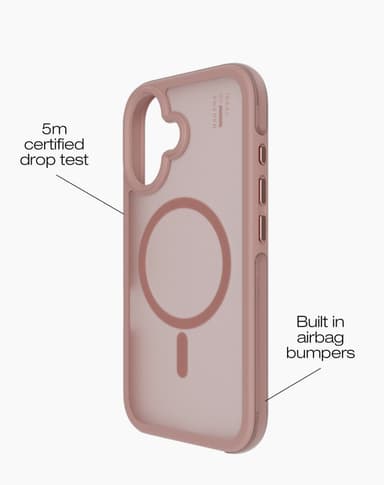 Ideal Bumper Case MagSafe iPhone 16 Blush Pink