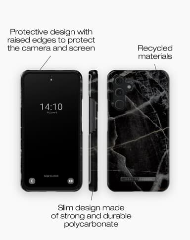 Printed Case Galaxy A54 Black Thunder Marble