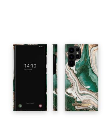 Printed Case Galaxy S22U Golden Jade Marble