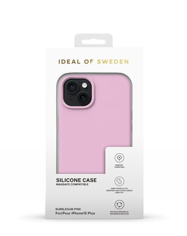 Silicone Case MagSafe iPhone 15PL Bubblegum Pink