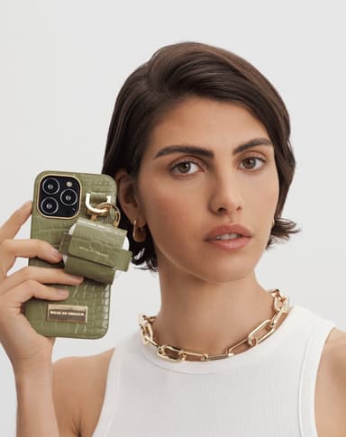 Atelier Case iPhone 12PM/13PM Sage Croco
