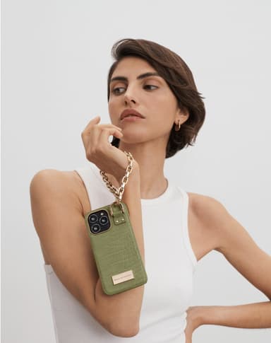 Atelier Case iPhone 12PM/13PM Sage Croco