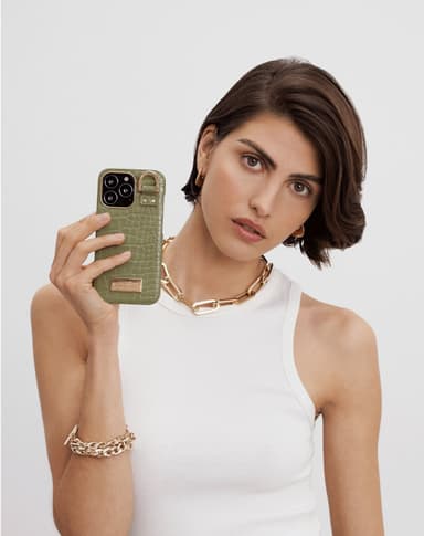 Atelier Case iPhone 12PM/13PM Sage Croco