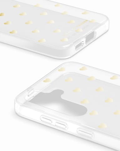 Clear Case Galaxy S24 Golden Hearts
