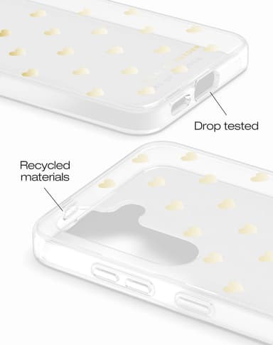 Clear Case Galaxy S24 Golden Hearts