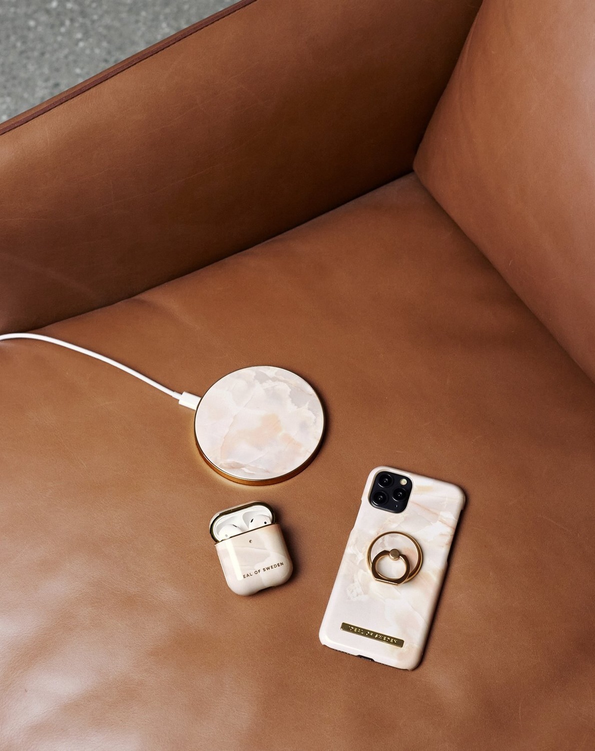 Printed AirPods Case Gen 3 Rose Pearl Marble