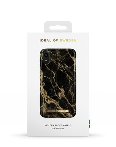 Printed Case iPhone XR Golden Smoke Marble