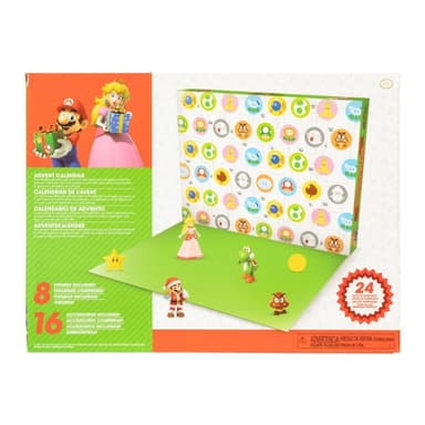 JAKKS Pacific Super Mario Adventskalender 2,5 tums figurer & tillbehör Jultema