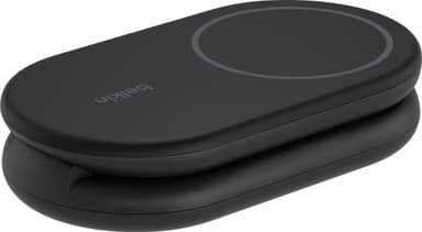 Belkin BoostCharge Qi2 magnetiskt vikbart laddningsställ (svart)