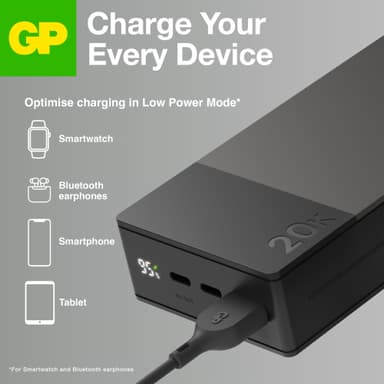 GP M2+ 20,000mAh powerbank (grå)