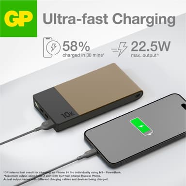 GP M2+ 10 000 mAh powerbank (beige)