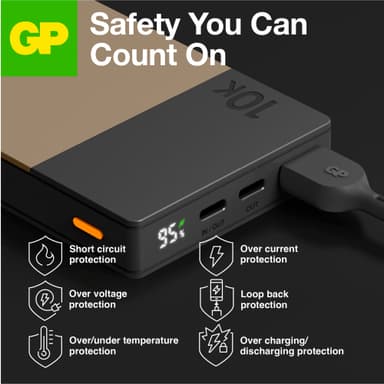 GP M2+ 10 000 mAh powerbank (beige)