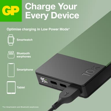 GP M2+ 10,000mAh powerbank (grön)