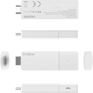 Strong Leap Air Google TV Stick 4K UHD-streamingenhet (vit)