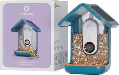 Bird Buddy solcellsdriven fågelmatare med kamera (blå)