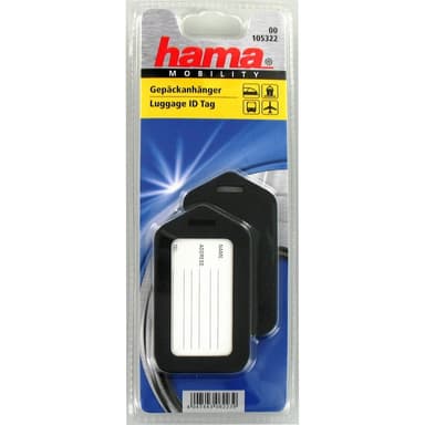 Hama Bagagelapp 2-pack Svart