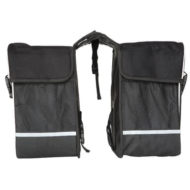 tectake Cykelväska med reflexränder 35 l - svart