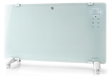 Nedis smartlife konvektionselement | Wi-Fi | Passar till badrum | Glas panel | 2000 W | 2 Värmeinställningar | LED-skärm | 15 - 35 °C | Justerbar termostat | Vit