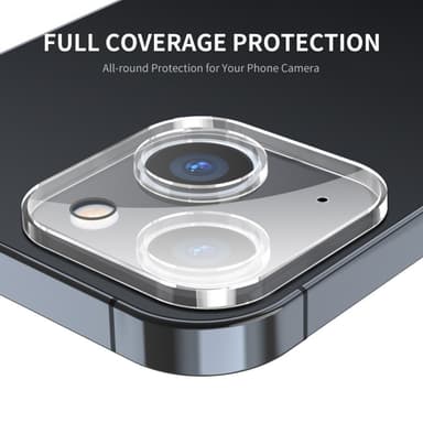 2-PACK SKALO iPhone 15 3D Linsskydd/Kameraskydd Härdat Glas