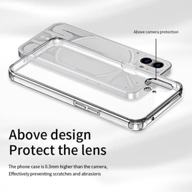 SKALO Nothing Phone (1) Shockproof Clear Hybrid Skal - Transparent