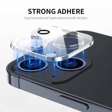 2-PACK SKALO iPhone 15 3D Linsskydd/Kameraskydd Härdat Glas