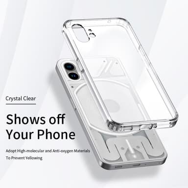 SKALO Nothing Phone (1) Shockproof Clear Hybrid Skal - Transparent