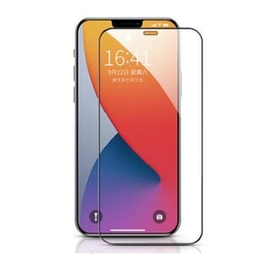 SKALO iPhone 12 Pro Heltäckande Skärmskydd Härdat Glas - Svart
