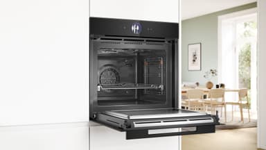 Bosch Serie 8 Inbyggnadsugn med mikro HMG976KB1 (Svart)