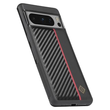SKALO Google Pixel 8 Pro LC.IMEEKE Carbon Fiber PU-Läder Skal - Svart