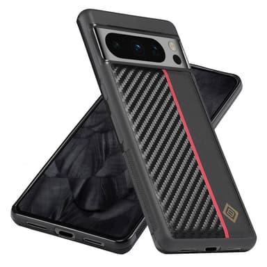 SKALO Google Pixel 8 Pro LC.IMEEKE Carbon Fiber PU-Läder Skal - Svart