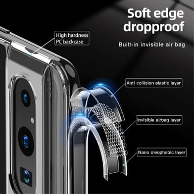 SKALO Google Pixel 8 Pro TPU Clear Hybrid Skal - Svart