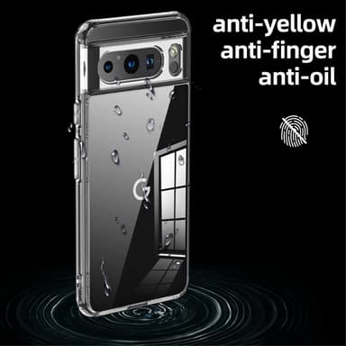 SKALO Google Pixel 8 Pro TPU Clear Hybrid Skal - Svart