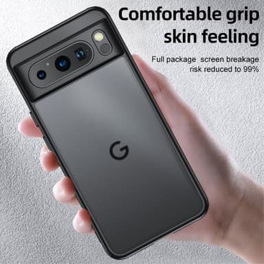 SKALO Google Pixel 8 Pro TPU Clear Hybrid Skal - Svart