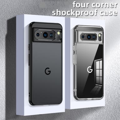 SKALO Google Pixel 8 Pro TPU Clear Hybrid Skal - Svart