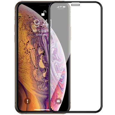 SKALO iPhone XR Heltäckande Skärmskydd Härdat Glas - Svart