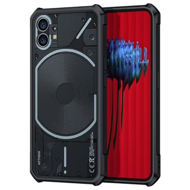 SKALO Nothing Phone (1) Shockproof Clear Hybrid Skal - Svart